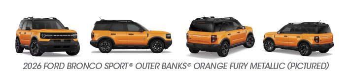 2026 Ford Bronco Sport<sup>®</sup> Outer Banks<sup>®</sup> Orange Fury Metallic Pictured