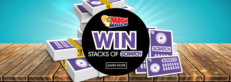 Mega Millions Win Stacks of Scratch Learn More Jackpot for mobile screens.
