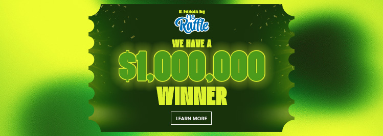 St. Patrick's Day Raffle - We have a $1,000,000 Winner Jackpot for mobile screens.